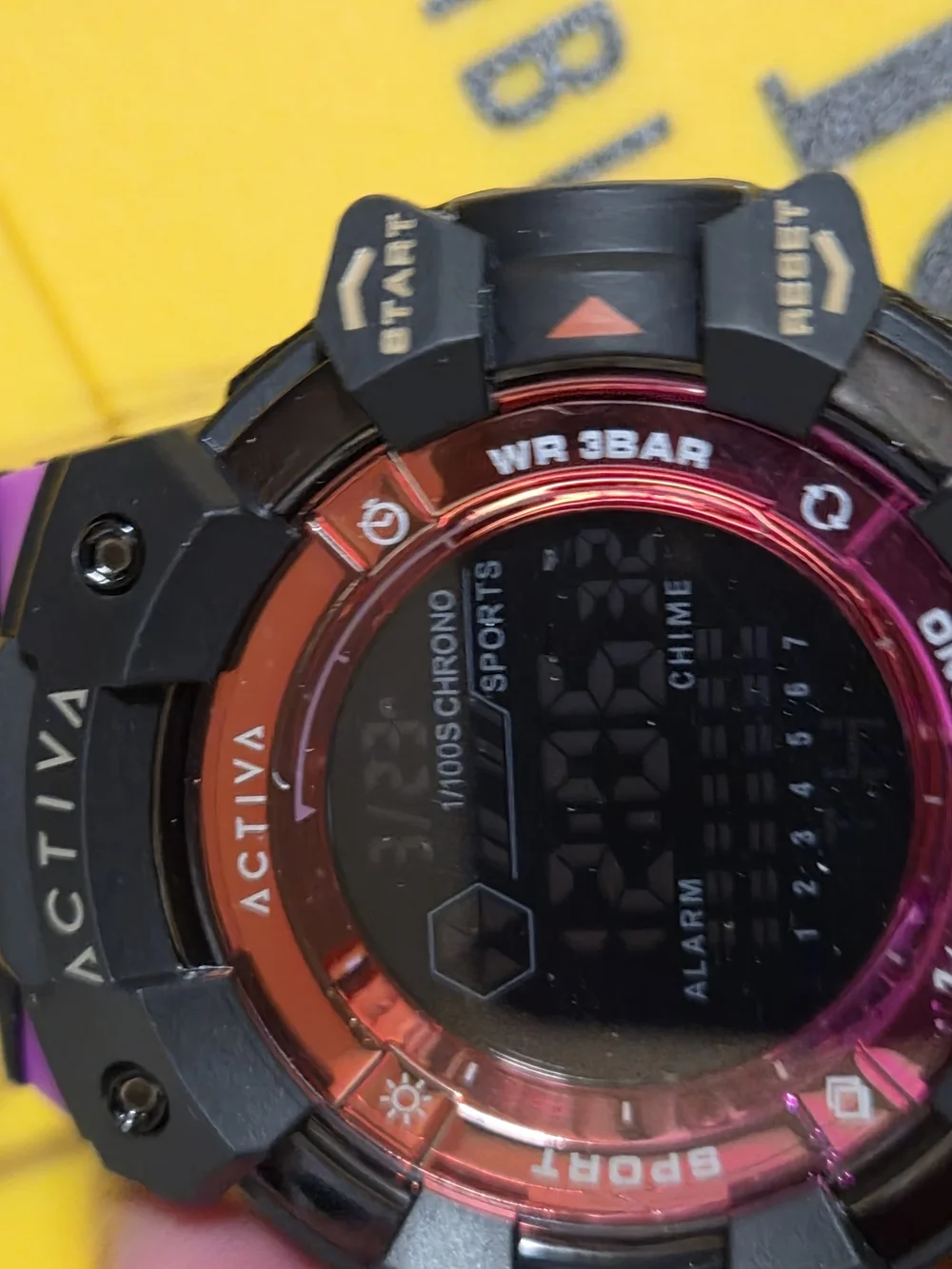 Ativa Pink and Black Digital Sports Watch